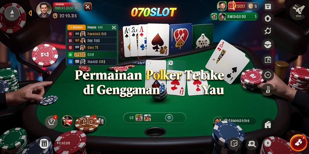 Tampilan menarik dari gameplay Poker di 070SLOT.