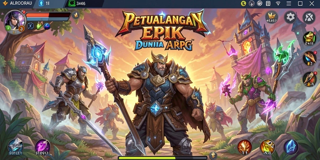 Screenshot menampilkan aksi seru dalam permainan ARPG 3446.