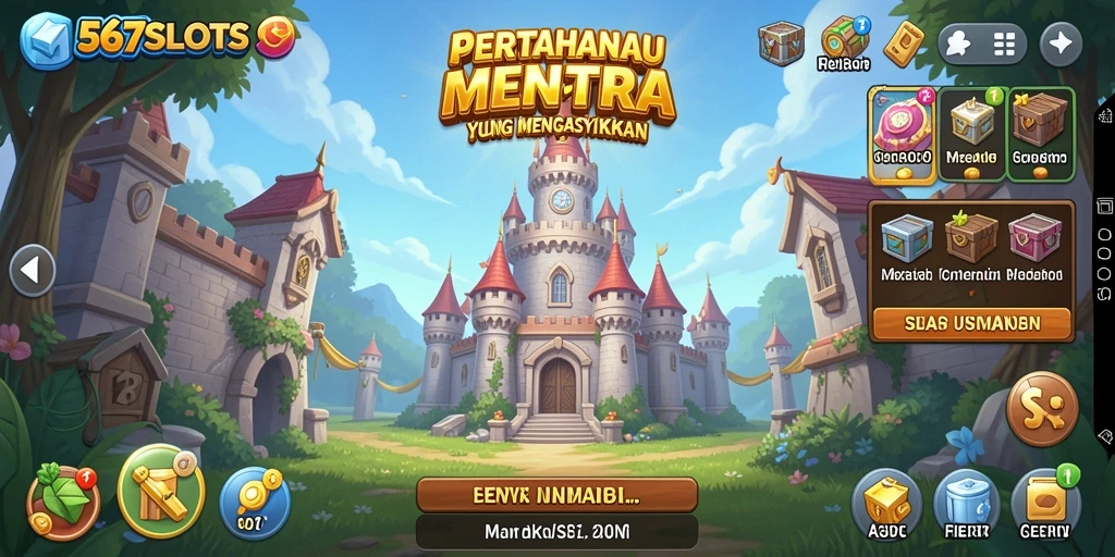 Tampilan gameplay seru dari 567SLOTS yang penuh tantangan Tower Defense.