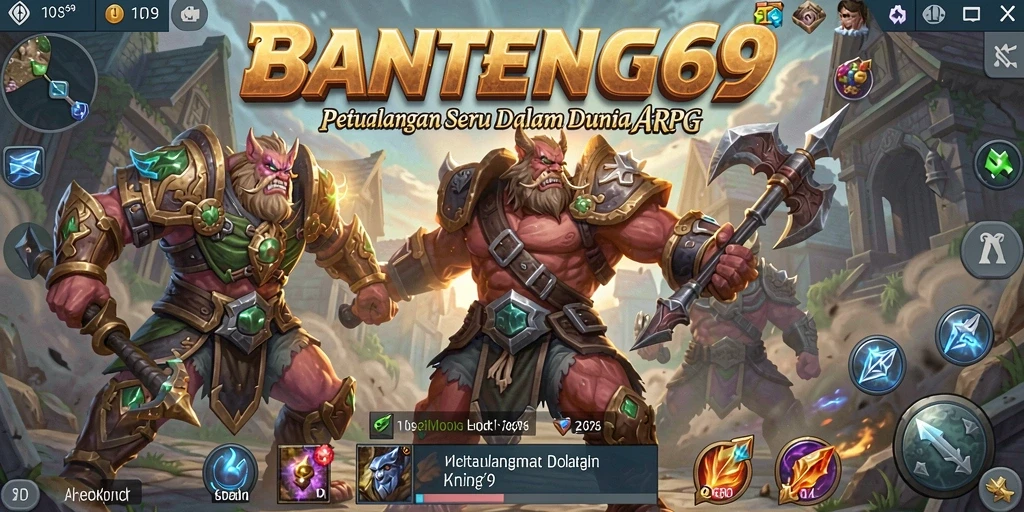Tangkapan layar BANTENG69 menunjukkan aksi pertarungan yang mendebarkan.