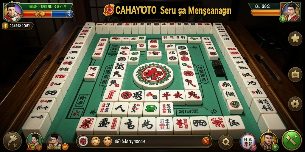 Tampilan permainan CAHAYATOTO dengan grafis Mahjong yang menarik.