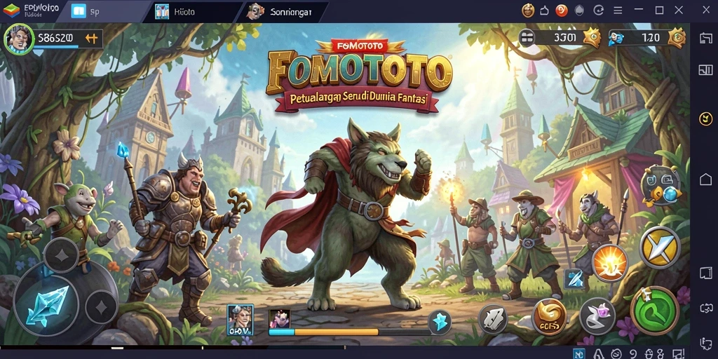 Screenshot gameplay FOMOTOTO menampilkan petualangan yang menegangkan dan grafik yang memukau.