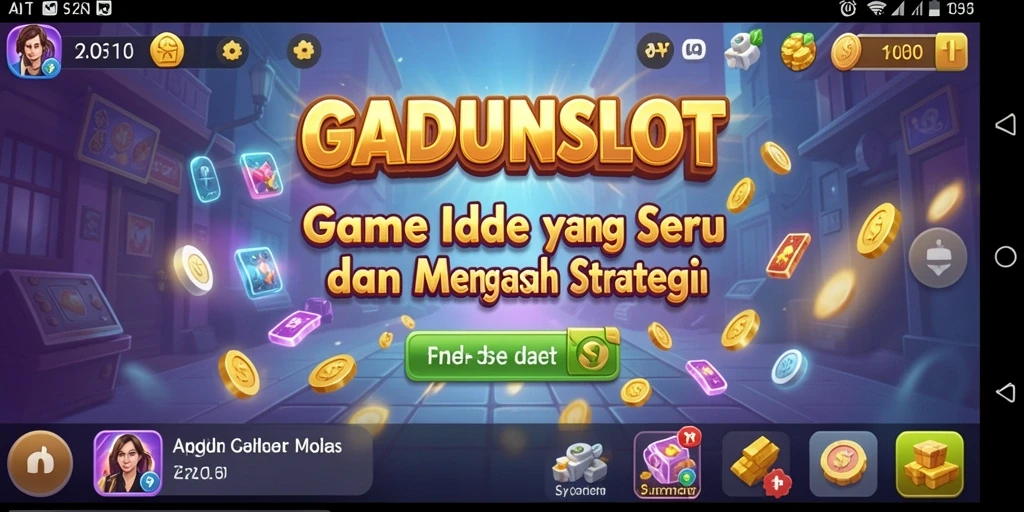 Tampilan gameplay seru dalam GADUNSLOT dengan variasi mesin slot.