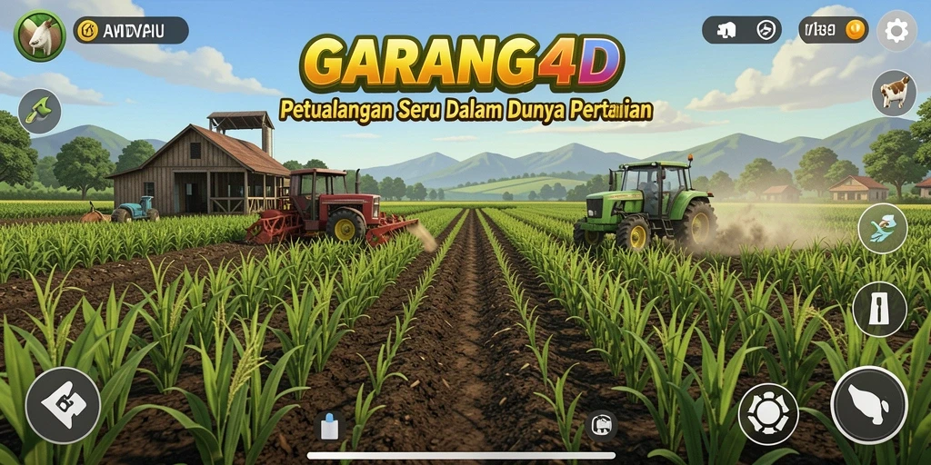 Screenshot gameplay GARANG4D menunjukkan aktivitas bertani yang seru.