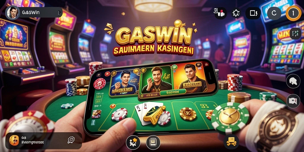 Screenshot GASWIN menunjukkan aksi permainan Kasino yang mendebarkan.