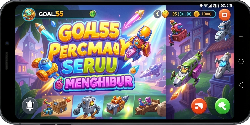 Tampilan gameplay seru dan menantang dari game Arcade GOAL55.