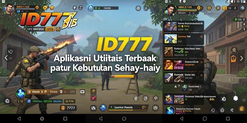 Screenshot utama ID777 menampilkan tampilan antarmuka yang sederhana dan mudah digunakan.