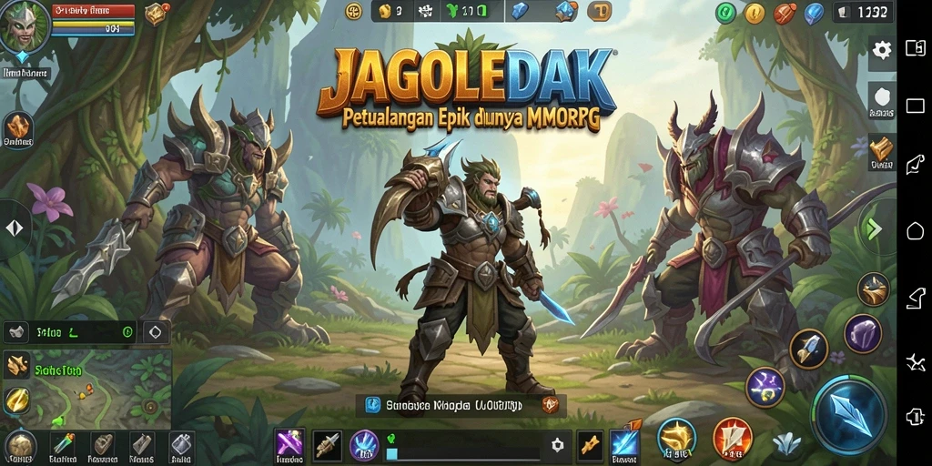 Screenshot JAGOLEDAK menampilkan aksi pertempuran epik dalam dunia MMORPG.
