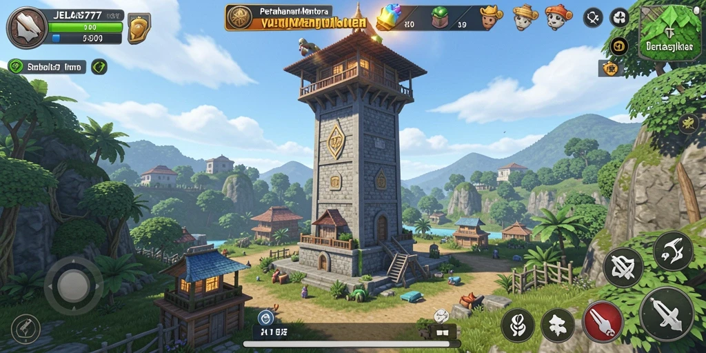 Screenshot gameplay JELAS777 menampilkan aksi menawan dalam Tower Defense.