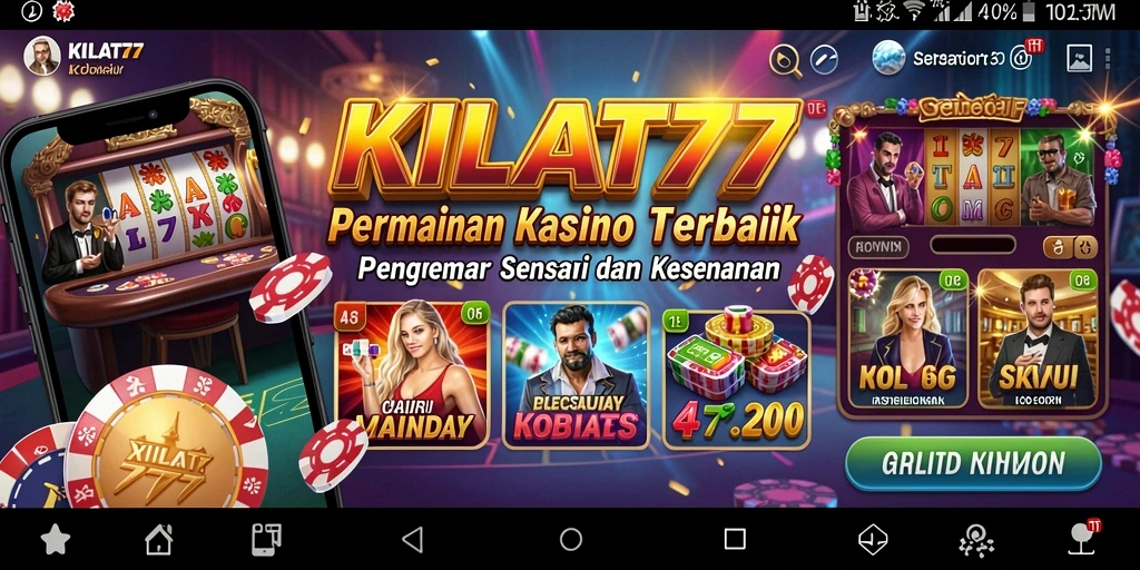 Tampilan menarik dari gameplay Kasino KILAT77 dengan berbagai pilihan permainan.