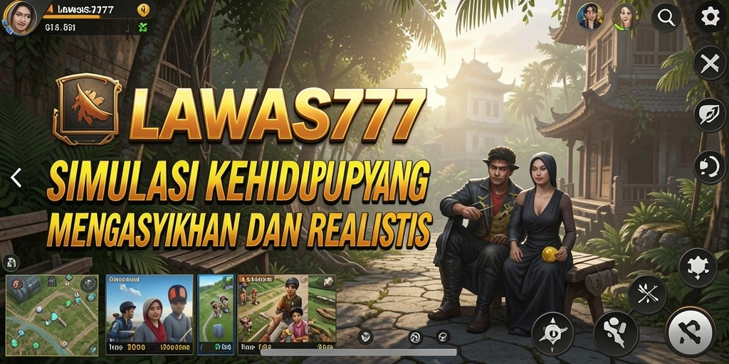 Tampilan gameplay LAWAS777 dengan interaksi karakter yang realistis.