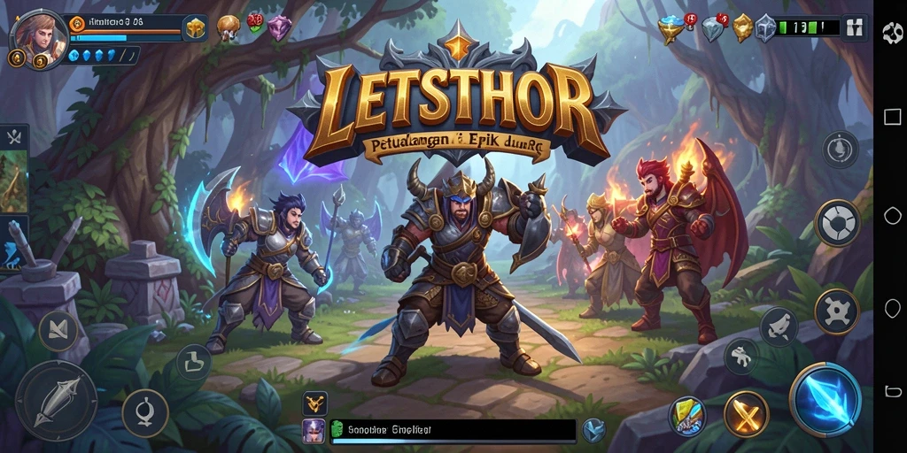 Screenshot permainan LETSTHOR menampilkan aksi RPG yang mendebarkan.