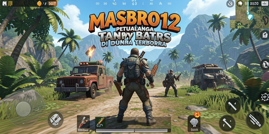 Tampilan gameplay seru <strong>MASBRO12</strong> dalam dunia terbuka yang luas.