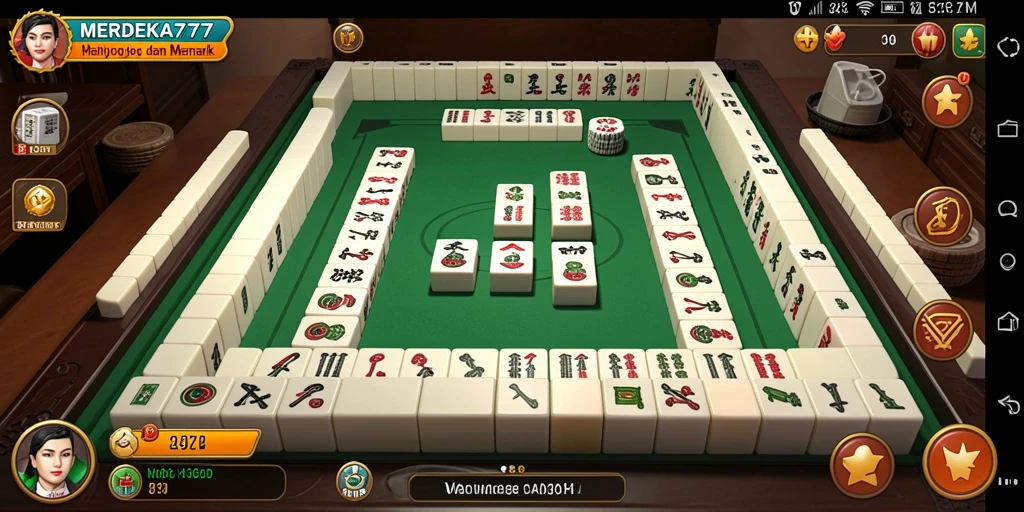 Tampilan gameplay dari <strong>MERDEKA777</strong> memperlihatkan keasyikan bermain Mahjong.
