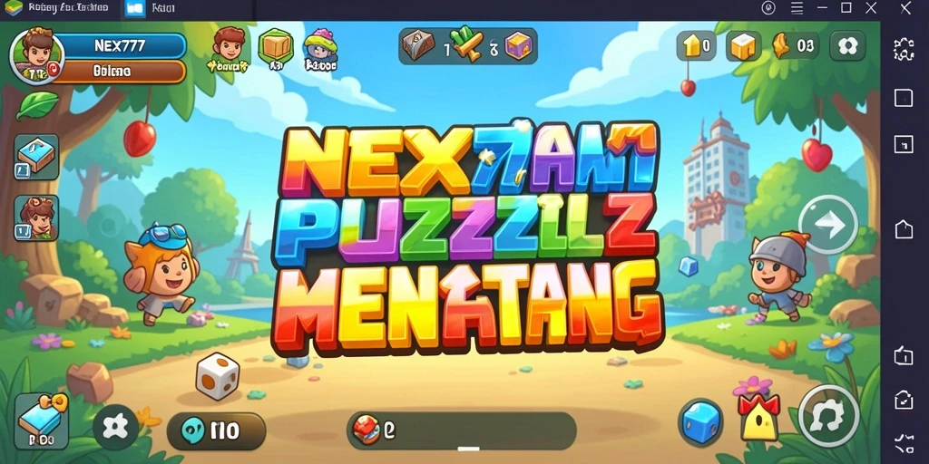 Tampilan gameplay utama NEX777 dengan teka-teki yang menantang.