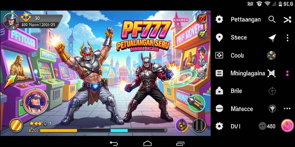 Tampilan gameplay seru PF777 dalam dunia Arcade yang mengasyikkan.
