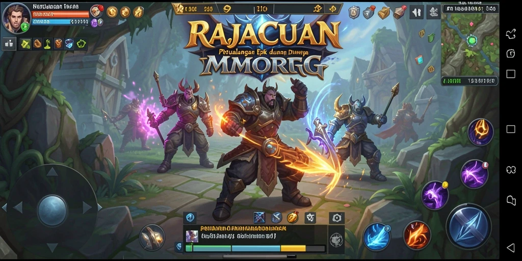 Tangkapan layar utama dari gameplay RAJACUAN yang menunjukkan aksi seru MMORPG.
