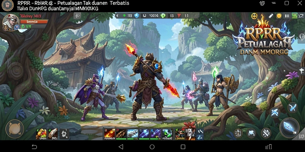 Gameplay menarik RPRR dalam dunia MMORPG yang luas dan dinamis.