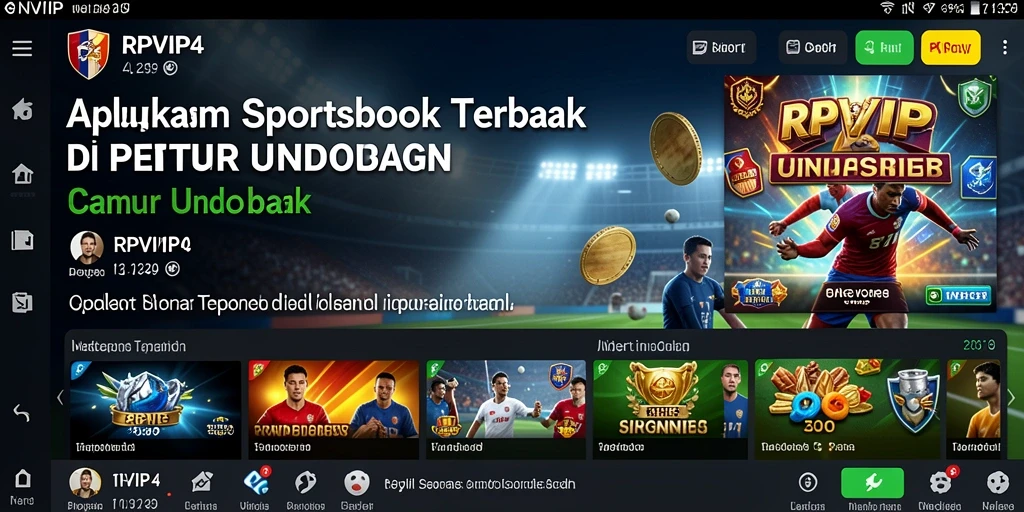 Tampilan permainan Sportsbook RPVIP4 yang menarik dan interaktif.