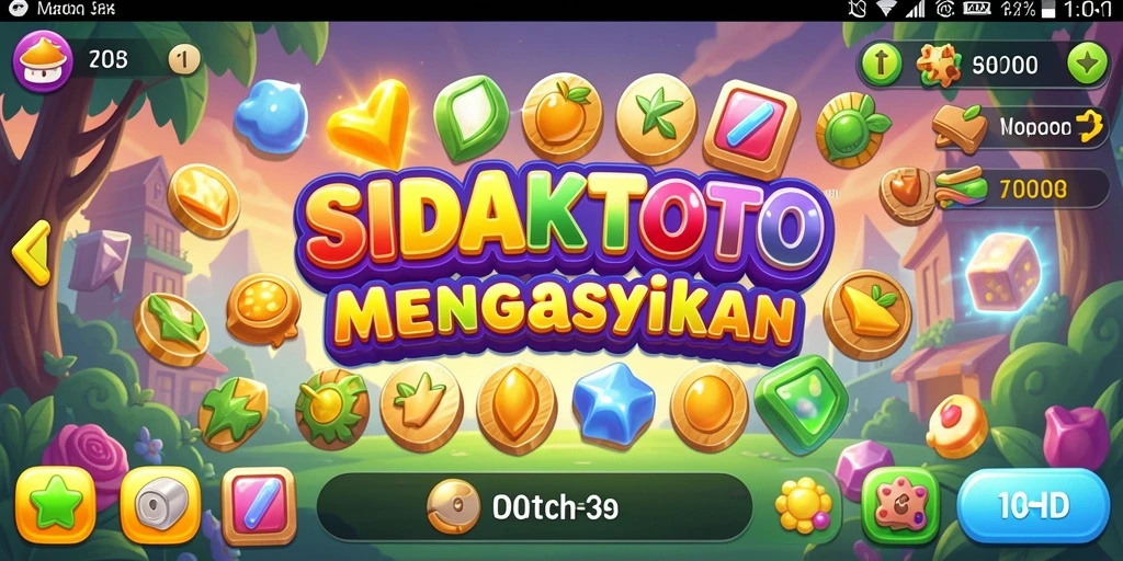 Tampilan menarik dari gameplay Match-3 SIDAKTOTO.