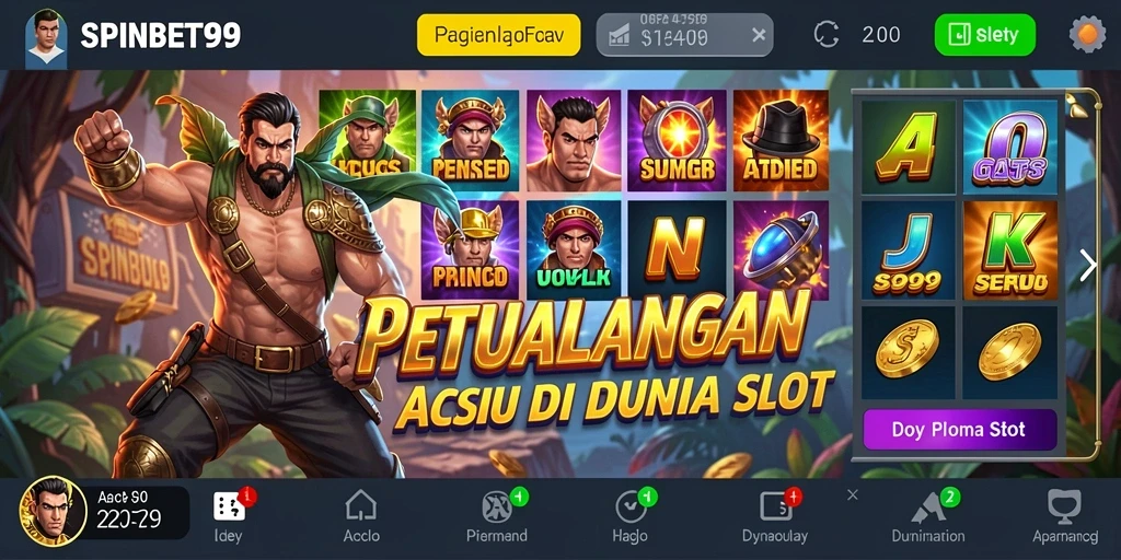 Tampilan gameplay SPINBET99 yang penuh aksi dan keseruan.