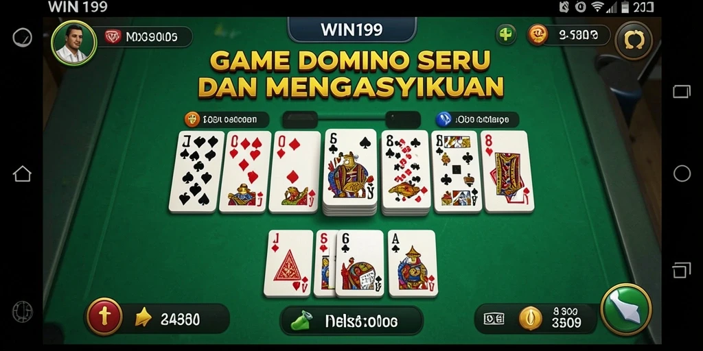 Tampilan gameplay menarik dari WIN199 yang memperlihatkan keseruan bermain Domino.