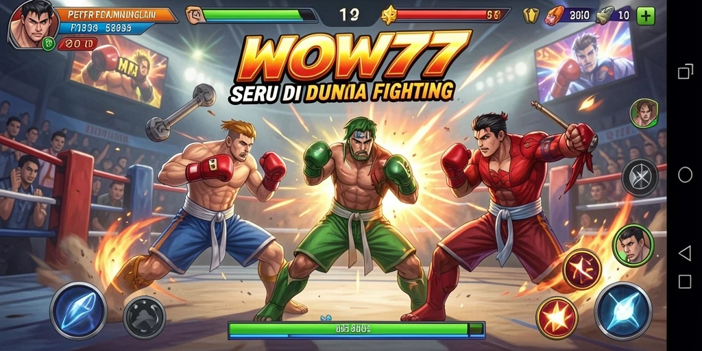 Tampilkan aksi bertarung intens dalam gameplay WOW77.
